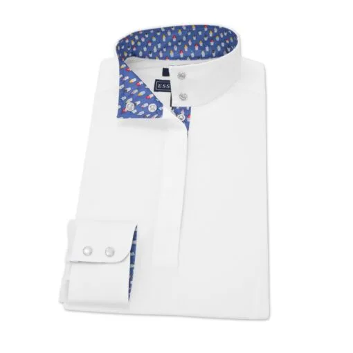 Essex Classics Talent Yarn Long Sleeve Show Shirt -Smartpak Equine Shop 21096 bluesnowcone 1