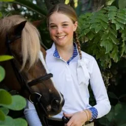 Essex Classics Talent Yarn Long Sleeve Show Shirt -Smartpak Equine Shop 21096 bluesnowcones l2