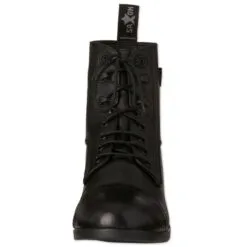 Saxon Syntovia Kids Lace Paddock Boot -Smartpak Equine Shop 24883 black front