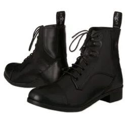 Saxon Syntovia Kids Lace Paddock Boot -Smartpak Equine Shop 24883 black pair