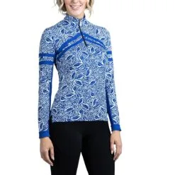 Kastel Signature 1/4 Zip Sun Shirt - Clearance! -Smartpak Equine Shop 25122 blueleaves 1