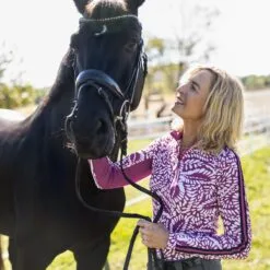 Kastel Signature 1/4 Zip Sun Shirt - Clearance! -Smartpak Equine Shop 25122 springfoliageberry l1