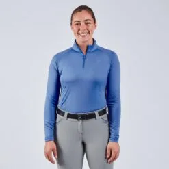 Piper SmartCore™ Long Sleeve ¼ Zip Sun Shirt- Clearance! -Smartpak Equine Shop 29332 darkperiwinkle 1
