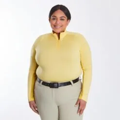 Piper SmartCore™ Long Sleeve ¼ Zip Sun Shirt- Clearance! -Smartpak Equine Shop 29332 lemon 25379