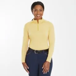 Piper SmartCore™ Long Sleeve ¼ Zip Sun Shirt- Clearance! -Smartpak Equine Shop 29332 lemonyellow 4309