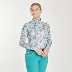 Piper SmartCore™ Long Sleeve ¼ Zip Sun Shirt- Clearance! -Smartpak Equine Shop 29332 multifloral 1