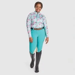 Piper SmartCore™ Long Sleeve ¼ Zip Sun Shirt- Clearance! -Smartpak Equine Shop 29332 multifloral 33430 darkeucalyptuswlighteucalyptus 34023 black 35760 black 21347 1