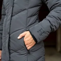 Hadley Down Trainer's Coat By SmartPak -Smartpak Equine Shop 30467 almostblack onmodel 17