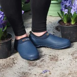 Dry Shod Sod Buster Women's Pull On Waterproof Shoe -Smartpak Equine Shop 30748 navy lifestyle 1