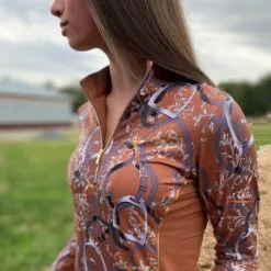 Arista Performance 1/4 Zip - Clearance! -Smartpak Equine Shop 30923 elegancerusticgold 1