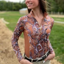Arista Performance 1/4 Zip - Clearance! -Smartpak Equine Shop 30923 elegancerusticgold 5