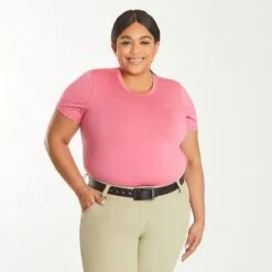 Piper SmartCore™ Short Sleeve Crew Neck Sun Shirt - Clearance! -Smartpak Equine Shop 31291 darkrose 24958