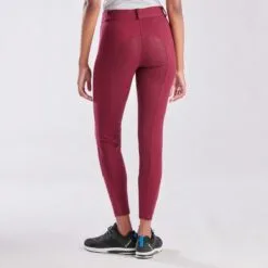 Piper Knit Mid-Rise Breeches By SmartPak - Full Seat - Clearance! -Smartpak Equine Shop 31469 merlot charcoal 8619