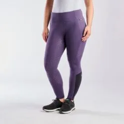 Kerrits Thermo Tech Full Leg Tight - Knee Patch - Clearance! -Smartpak Equine Shop 32431 blackberry black 6286