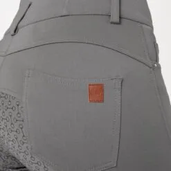 Horze Tara High Waist Silicone Full Seat Breeches - Clearance! -Smartpak Equine Shop 33186 steelgrey 4