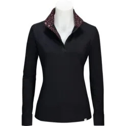 RJ Classics Maddie Long Sleeve Show Shirt W/ 37.5 Temperature Regulating Technology - Clearance -Smartpak Equine Shop 33198 caviarmicrofloral 1