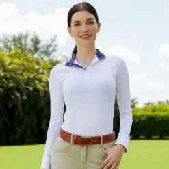 RJ Classics Maddie Long Sleeve Show Shirt W/ 37.5 Temperature Regulating Technology - Clearance -Smartpak Equine Shop 33198 cherries 1