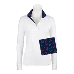 RJ Classics Maddie Long Sleeve Show Shirt W/ 37.5 Temperature Regulating Technology - Clearance -Smartpak Equine Shop 33198 cherries 2