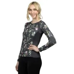 Kastel Signature Crew Neck Long Sleeve Sun Shirt - Clearance! -Smartpak Equine Shop 33200 asphaltartichokebotanical 2