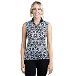 Kastel Signature Sleeveless Sun Shirt - Clearance! 5 Kastel Signature Sleeveless Sun Shirt - Clearance! -Smartpak Equine Shop 33201 blackwhitefloral 1