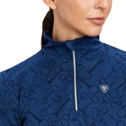 Ariat Prophecy 1/4 Zip Baselayer - Clearance! -Smartpak Equine Shop 33405 estateblue 3