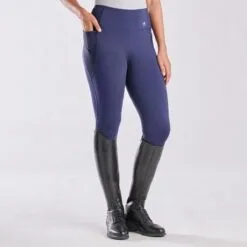 Piper Studio Tights By SmartPak - Knee Patch -Smartpak Equine Shop 33441 navy 8743