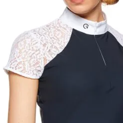 EGO7 Florentine Short Sleeve Show Shirt -Smartpak Equine Shop 33620 navy dt