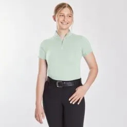 Hadley SunShield 1/4 Zip Short Sleeve By SmartPak - Clearance! -Smartpak Equine Shop 33993 lightfern 1
