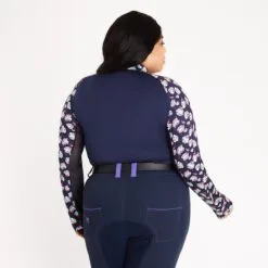 Piper SmartCore™ Block Print Long Sleeve ¼ Zip Sun Shirt - Clearance! -Smartpak Equine Shop 33994 flamingos 2