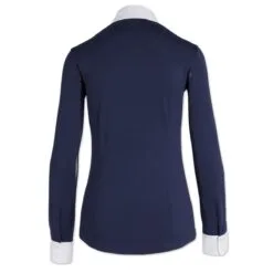 Hadley Performance Bib Front Long Sleeve Show Shirt By SmartPak -Smartpak Equine Shop 34000 navy 2