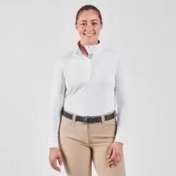 Piper Printed Mesh Long Sleeve Show Shirt By SmartPak - Clearance! -Smartpak Equine Shop 34001 geo 2136