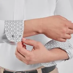 Piper Printed Mesh Long Sleeve Show Shirt By SmartPak - Clearance! -Smartpak Equine Shop 34001 geo 2208