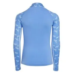 Piper SmartCore™ Block Print Long Sleeve Kids 1/4 Zip Sun Shirt By SmartPak - Clearance! -Smartpak Equine Shop 34004 runninghorses 26439