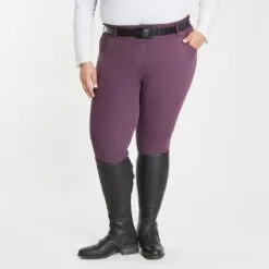 Hadley Curvy Fit Grip Breeches By SmartPak- Full Seat - Clearance! -Smartpak Equine Shop 34028 darkplum 1087