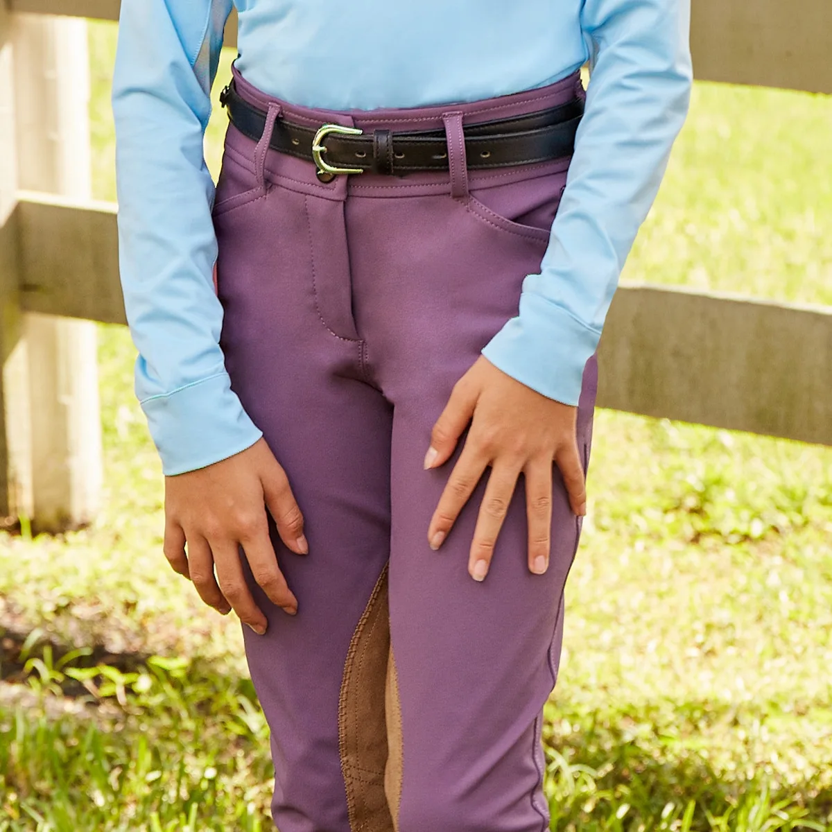 RJ Classics Girls Avery Knee Patch Breeches - Clearance! 2 RJ Classics Girls Avery Knee Patch Breeches - Clearance! - Image 2