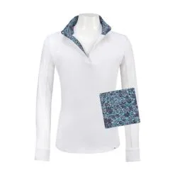 RJ Classics Maddie Jr Long Sleeve Show Shirt W/ 37.5 Temperature Regulating Technology - Clearance! 18 RJ Classics Maddie Jr Long Sleeve Show Shirt W/ 37.5 Temperature Regulating Technology - Clearance! -Smartpak Equine Shop 34066 bluepaisleyfloral 3