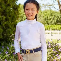 RJ Classics Maddie Jr Long Sleeve Show Shirt W/ 37.5 Temperature Regulating Technology - Clearance! 19 RJ Classics Maddie Jr Long Sleeve Show Shirt W/ 37.5 Temperature Regulating Technology - Clearance! -Smartpak Equine Shop 34066 bluepaisleyfloral 4