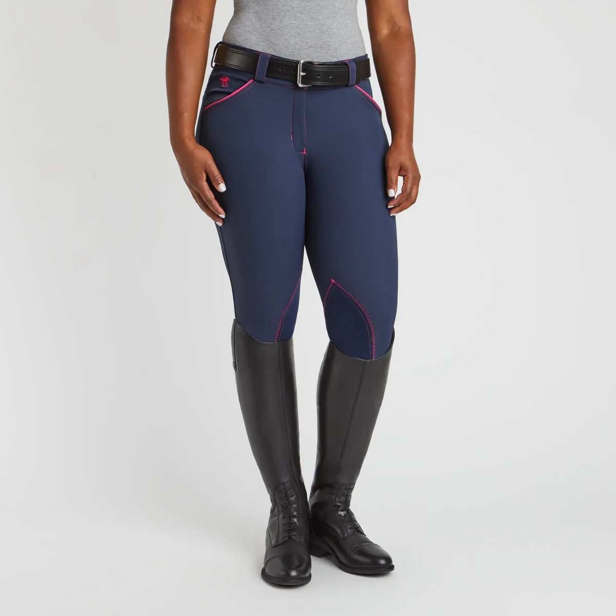 Piper Breast Cancer Awareness Evolution Breech By SmartPak - Knee Patch 1 Piper Breast Cancer Awareness Evolution Breech By SmartPak - Knee Patch