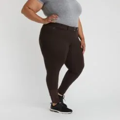 Piper Knit Mid-Rise Breeches By SmartPak - Full Seat - Clearance! -Smartpak Equine Shop 34544 brownquartz 4