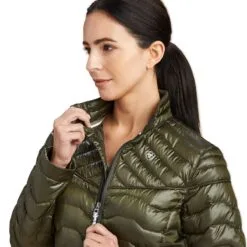 Ariat Ideal Down Jacket - Clearance! -Smartpak Equine Shop 34572 forestmist 3