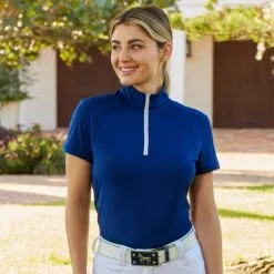 RJ Classics Sasha Short Sleeve Sun Shirt W/ 37.5 Temperature Regulating Technology - Clearance! 16 RJ Classics Sasha Short Sleeve Sun Shirt W/ 37.5 Temperature Regulating Technology - Clearance! -Smartpak Equine Shop 35351 bluesapphire l1