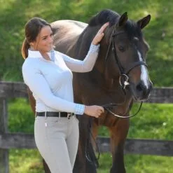 Essex Classics Dusk Performance Long Sleeve Show Shirt 10 Essex Classics Dusk Performance Long Sleeve Show Shirt -Smartpak Equine Shop 35499 greymedallion l2